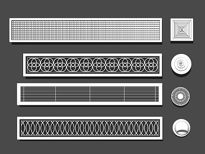 Various Designs of Air Conditioner Air Vents for Modern Interior Decoration 3d model