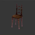 Vintage Wooden Accent Chair With Carved Backrest And Ornate Legs Classic Design