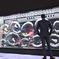 Transparent air model window 3d model