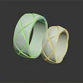 Polished Silver Fashion Rings With Modern Geometric Design And Metallic Shine Finish