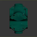 Metal device universal joint universal coupling link coupler coupling 3d model