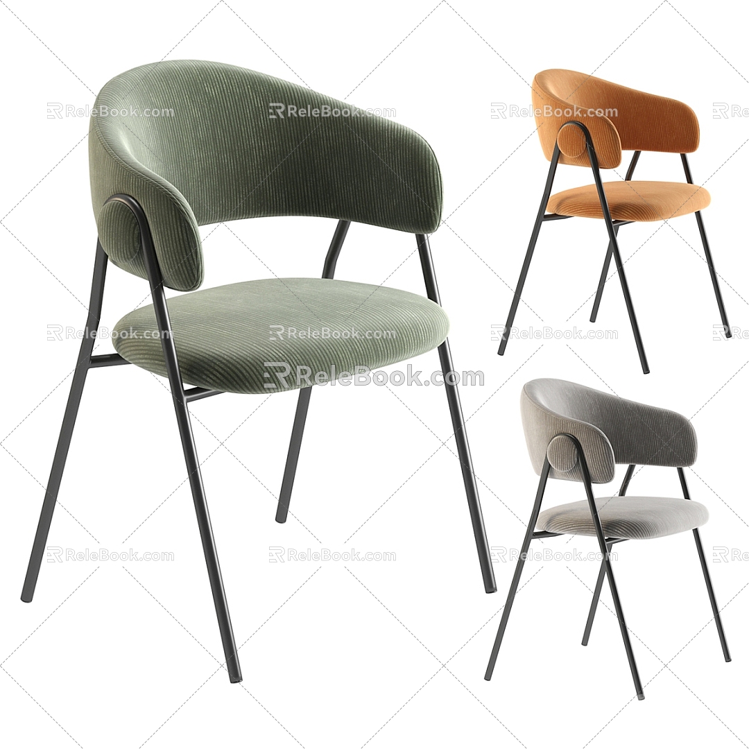 Modern Single Chair Dining Chair Leisure Chair Fabric Single Chair Fabric Leisure Chair model