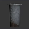 Old Metal Trash Can Featuring Rusty Surface Side Handle And Weathered Look