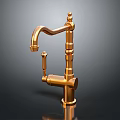 Elegant Golden Faucet Design For Modern Household Bathroom And Kitchen