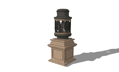 Modern lawn lamp landscape lamp low lamp lantern floor lamp garden lamp 3d model