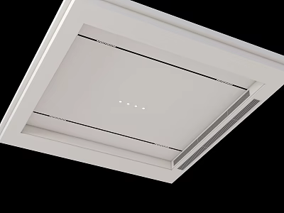 Stylish Modern Ceiling Design With Integrated Panels And Lighting Elements 3d model