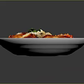 Grilled Chicken Breast With Rice Diced Tomatoes Avocado And Green Garnish On White Plate