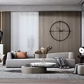 Modern sofa coffee table combination 3d model