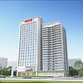 Modern High Rise Residential Building With Greenery Covered Facade And Surrounding Trees Under Blue Sky