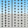 Hanging Metal Garden Ornaments Chains With Flower And Heart Shapes For Outdoor Use
