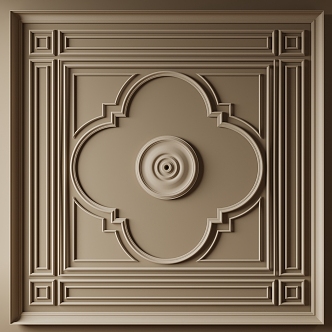 French ceiling line 3d model