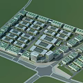 Large Industrial Factory Complex With Systematic Layout And Modern Building Structures 3d model