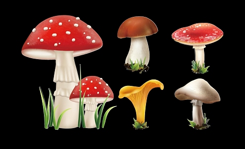 Mushroom silhouette 3d model