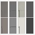 Hinged Doors In Various Colors And Materials For Modern Interior Design 3d model