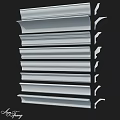 Architectural Decorative Components Featuring Various White Horizontal Moldings And Styles