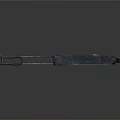 Vintage Submachine Gun with Metal Construction Magazine and Barrel Design