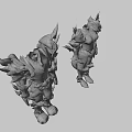 Fantasy Ornate Armor Models With Gold Blue Accents And Intricate Designs