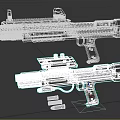 Shotgun Firearm Case Long Range Weapon 3d model