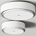 Modern Round Ceiling Light with Dark Fabric Shade Metal Frame and Bright Lighting Design