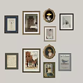 Diverse Framed Art Collection On White Wall With Various Styles And Themes