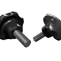 Black Knob Bolts For Hardware Tools With Durable Metal Construction 3d model
