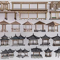 Traditional Wooden Pavilion and Gazebo Models with Various Roof Designs and Structures