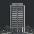 Modern High Rise Residential Building Exterior Design With Glass Windows And Balconies Surrounded By Trees