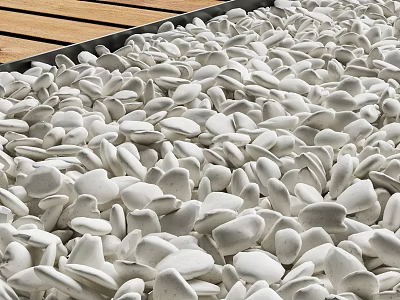 Pebbles Stone Block White Pebbles 3d model