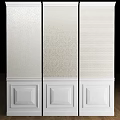 Elegant Intricate Patterned Wainscoting With Beige Textured Surface And Classic Design