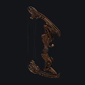 Composite Bow and Arrow Retro Bow Old Bow Medieval Bow Mechanical Bow Low Face Low Number Low Model Simple Model Game Movie Level Realism 3d model