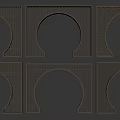 Chinese Traditional Circular Arch Designs With Various Lattice And Geometric Patterns