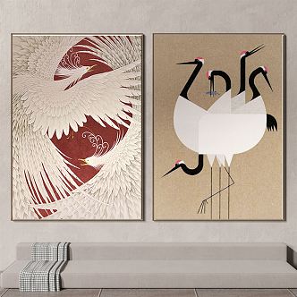 New Chinese Animal Painting Abstract Decorative Painting 3d model