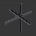 Military Vehicle Cross Shaped Metal Support Bracket Heavy Duty Mechanical Part