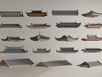 Chinese Eaves Ancient Building Roof Cornice Line Tiles Cornice Eaves Roof Ridge 3d model