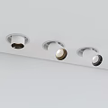 Modern Downlights And Spotlights Ceiling Mounted With White Finish And Adjustable Heads