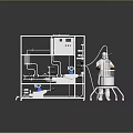 Modern Chromatography System Science Laboratory Chromatography System 3d model
