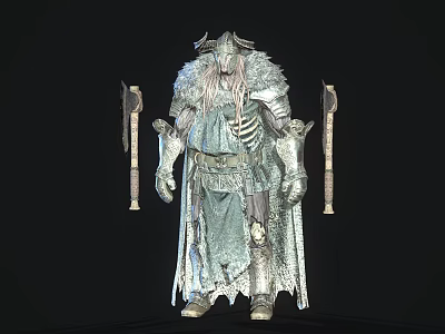 medieval warrior game character 3d model