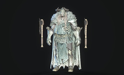 medieval warrior game character 3d model