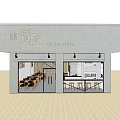 Simple Style Chinese Restaurant Interior With Dining Tables Chairs And Pendant Lights