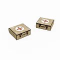 Portable Brown First Aid Kits With Red Cross Symbols For Emergency Preparedness