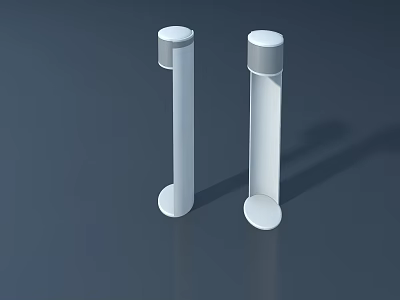 Modern Outdoor Public Facilities White Pillars With Circular Base And Top Structure 3d model