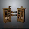 Wooden Bookcases With Multiple Shelves Books Decorative Items On Top And Small Picture Frames