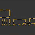 Yellow Black Safety Fences With Various Structures For Traffic Control And Protection