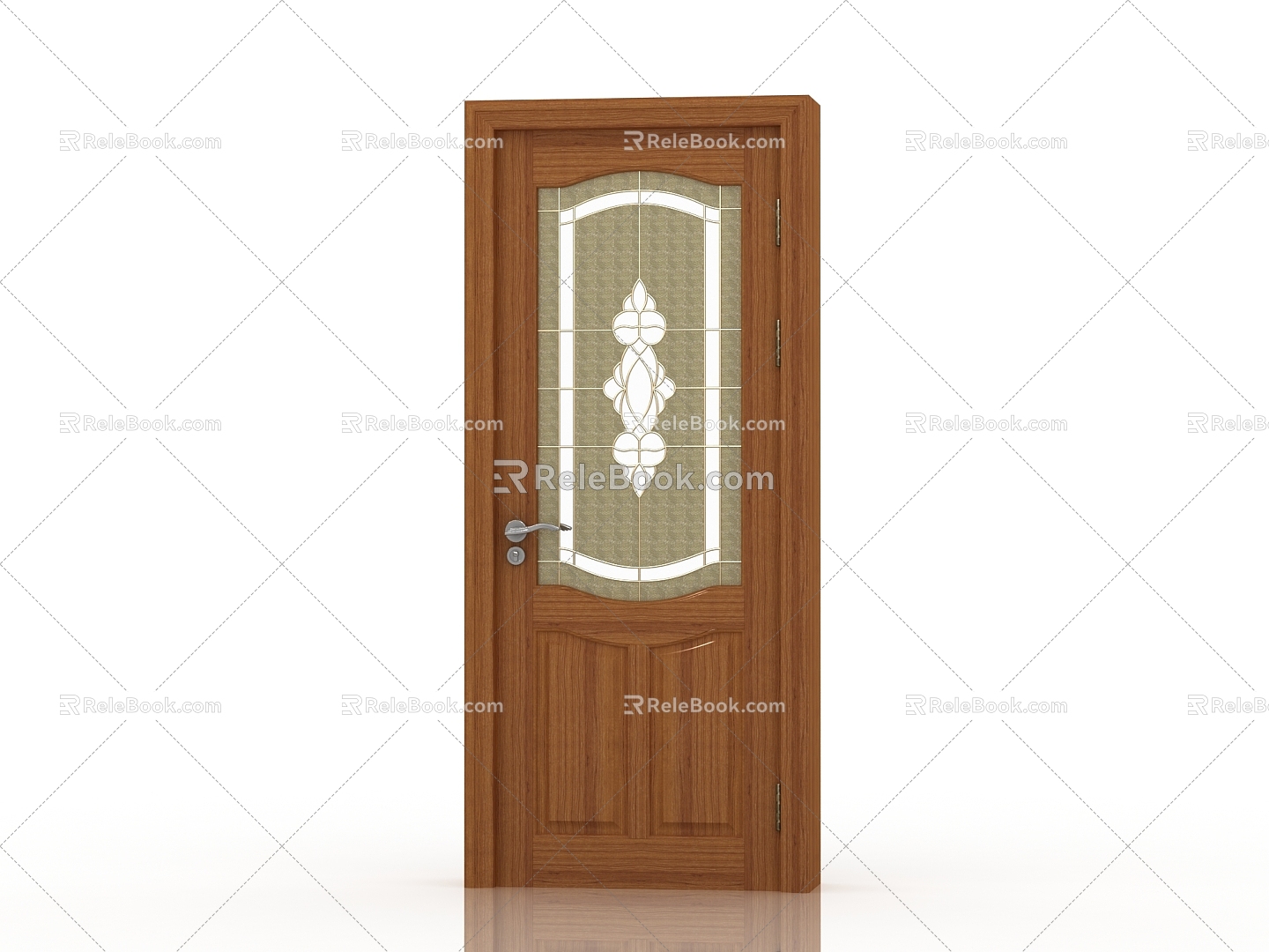 Jianou solid wood door interior door door 3d model