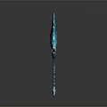 Ice Crystal Torch With Blue Flaming Light And Decorative Silver Base