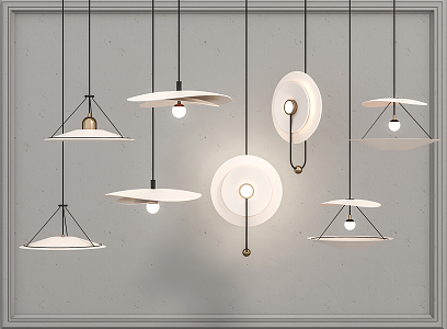 Modern chandelier combination 3d model