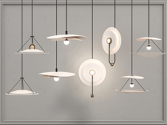 Modern chandelier combination 3d model