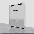 Stainless Steel Double Door Kitchen Appliance With Digital Display And Storage Cabinet