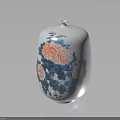 White Decorative Porcelain Vase With Red And Blue Floral Patterns For Home Decor