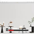 Modern round bedside table 3d model